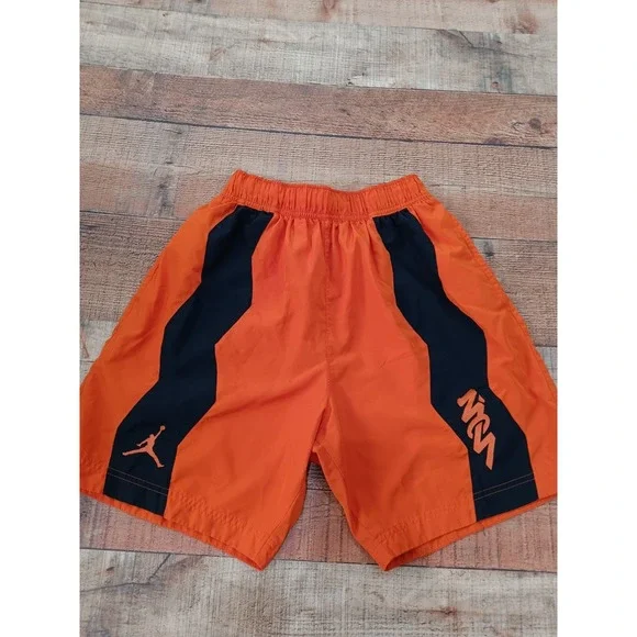 Nike Jordan Mens Dry Fit Zion Mesh Shorts Sz Medium Orange 2374 - Picture 1 of 8